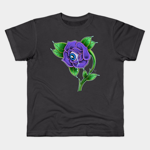 Rose Cyclops Kids T-Shirt by Space Truck